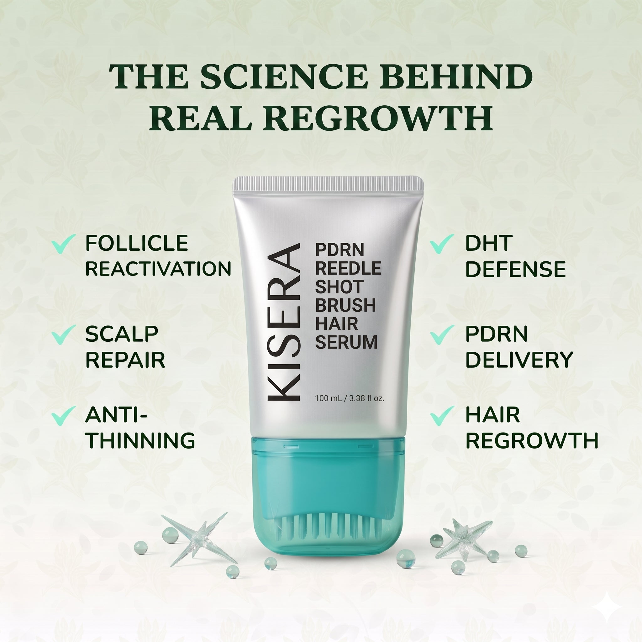 Kisera® PDRN Reedle Shot Hair Brush Serum